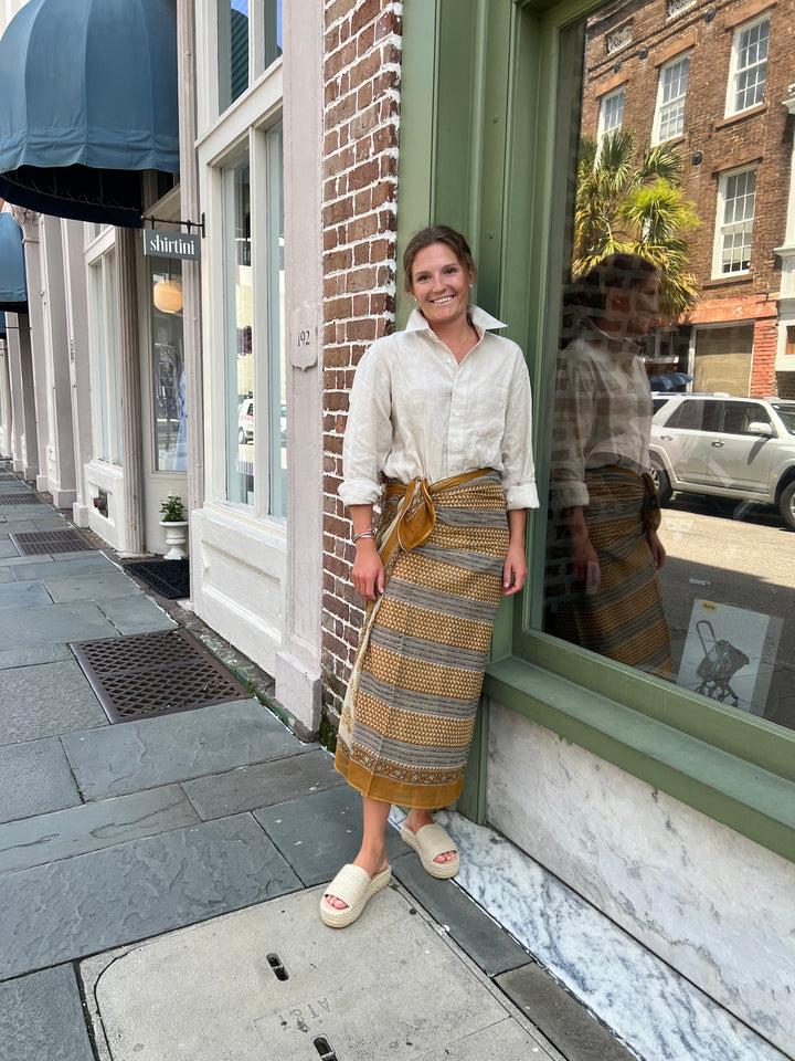Mustard Stripe Sarong