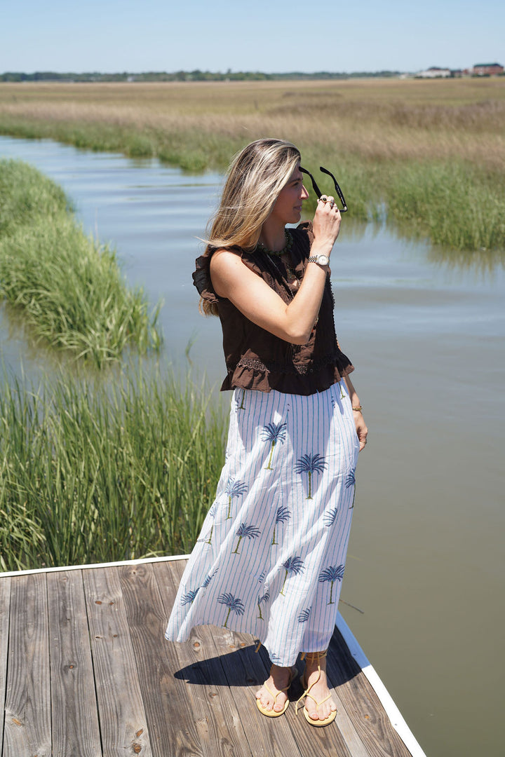 Hanley Maxi Skirt Seabreeze Palm