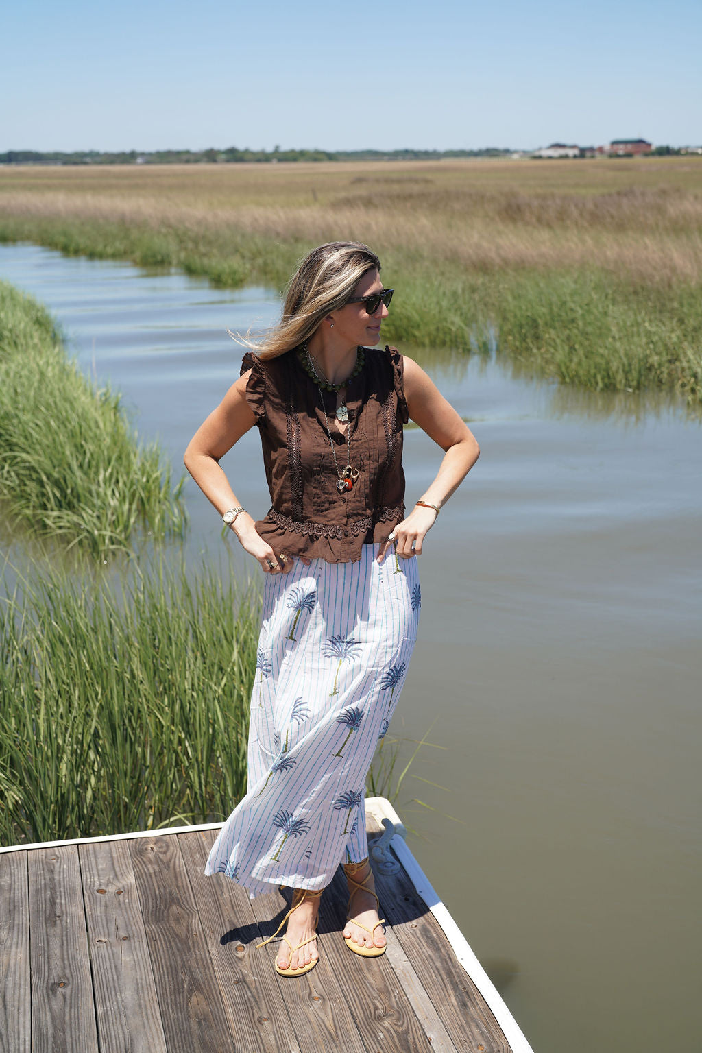 Hanley Maxi Skirt Seabreeze Palm