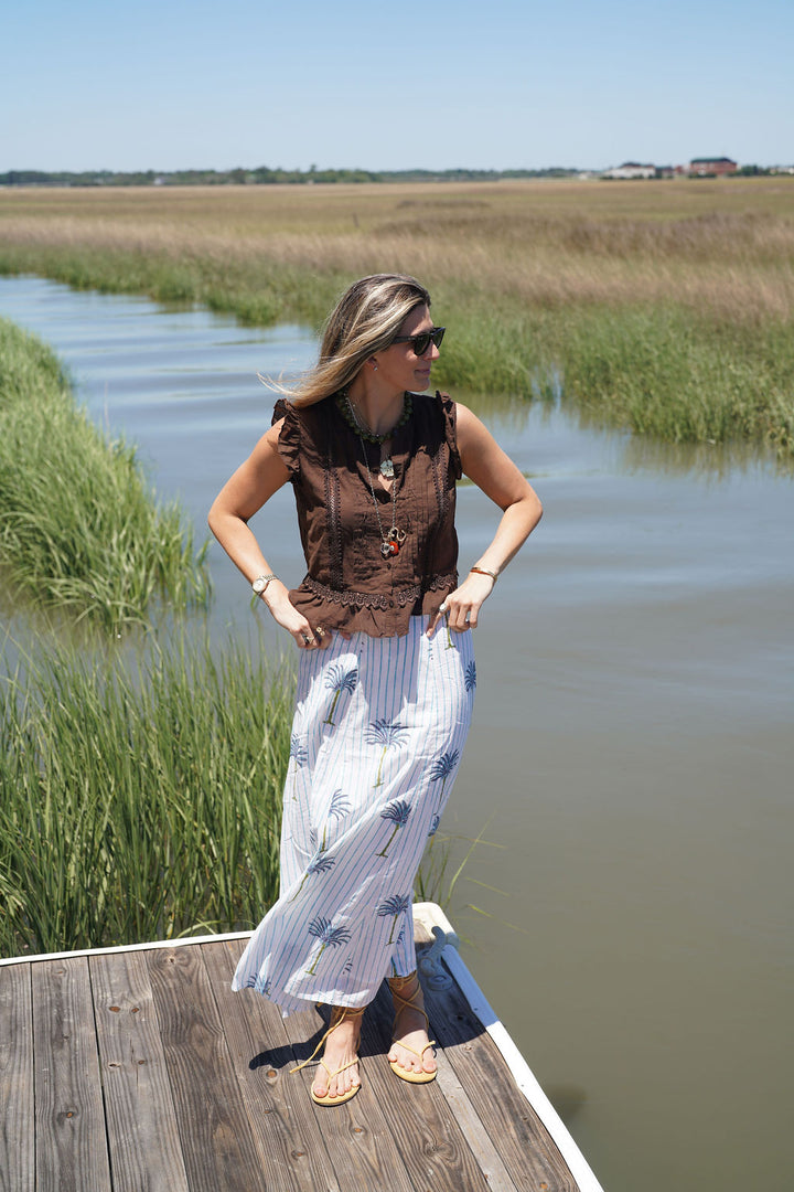 Hanley Maxi Skirt Seabreeze Palm