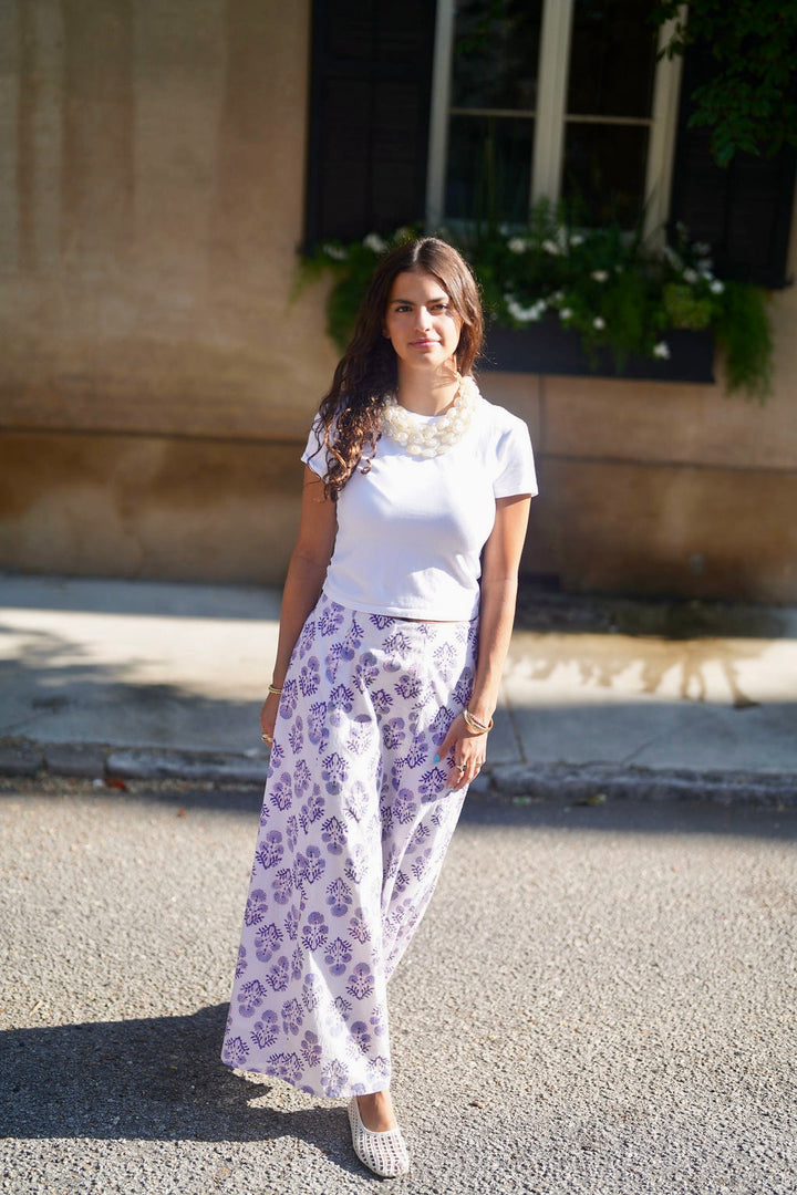 Hanley Midi Skirt Lilac Vintage Bloom