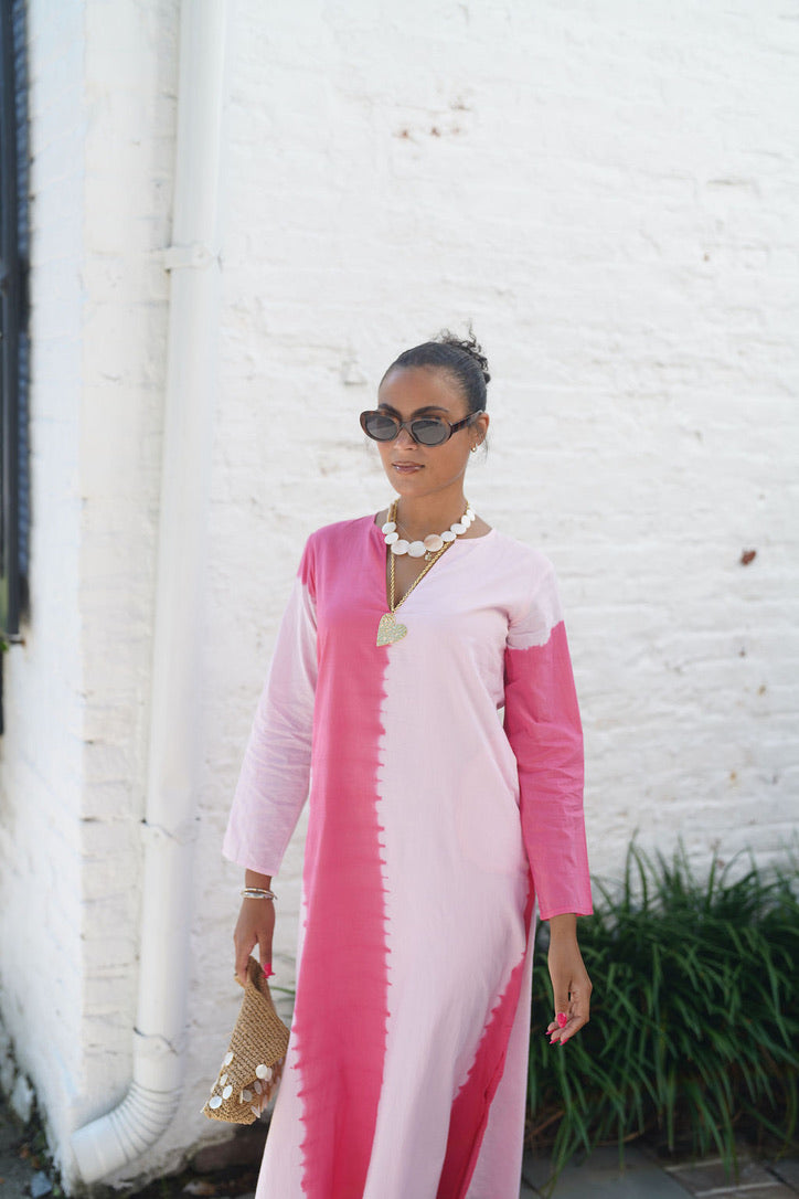 Molly Maxi Dress Pink Tie Dye