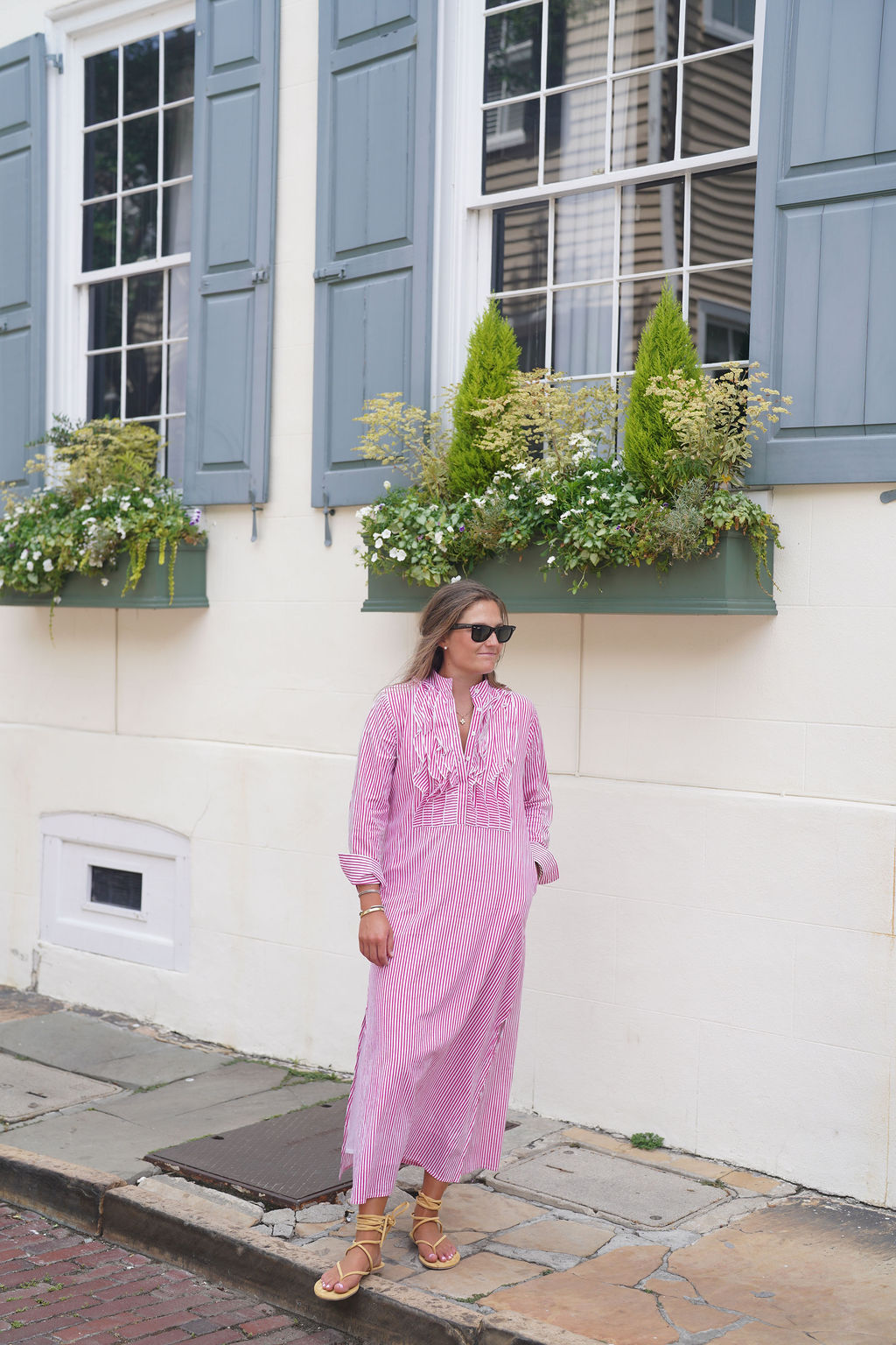 Finnegan Maxi Dress Raspberry Stripe
